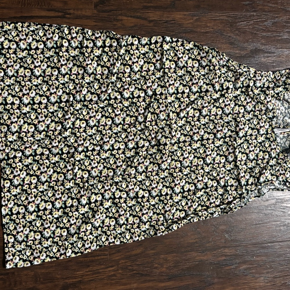 As U Wish Black and Yellow Floral Dress